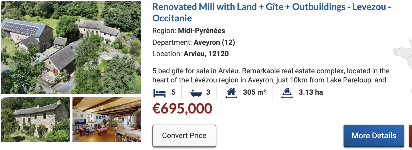 French water mill for sale