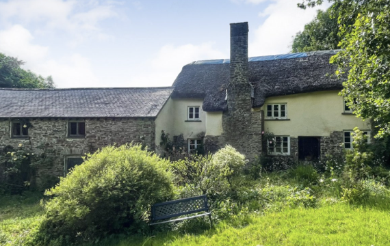 Thatched farmhouse with land for sale